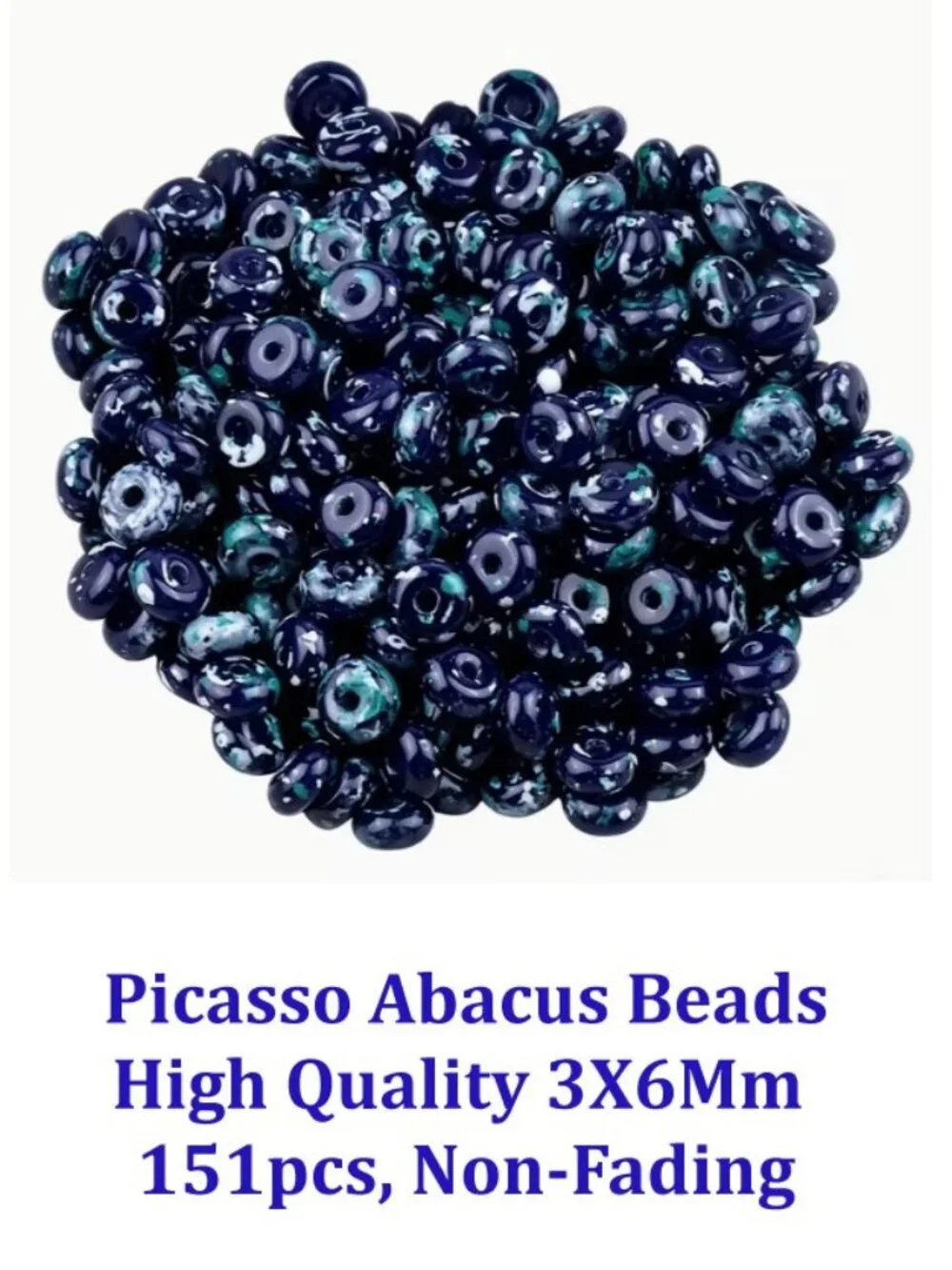 High Quality Picasso Abacus Beads 3X6Mm  151pcs, Non-Fading